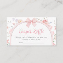 Blommigt Rosa Bow Baby i Bloom Diaper Raffle