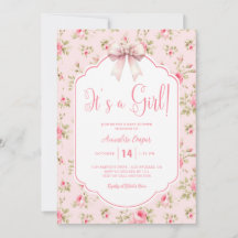 Blommigt Rosa Bow.. Det är en liten babyskor