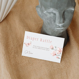 Blommigt Rosa Butterfly Girl Baby Shower Game Tilläggskort