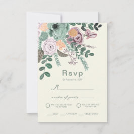 Blommigt  rosa eucalyptus greenery bröllop inbjudningar