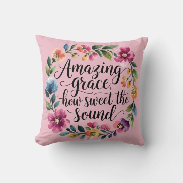 Blommigt Rosa Fantastisk Grace Kudde (Framsida)