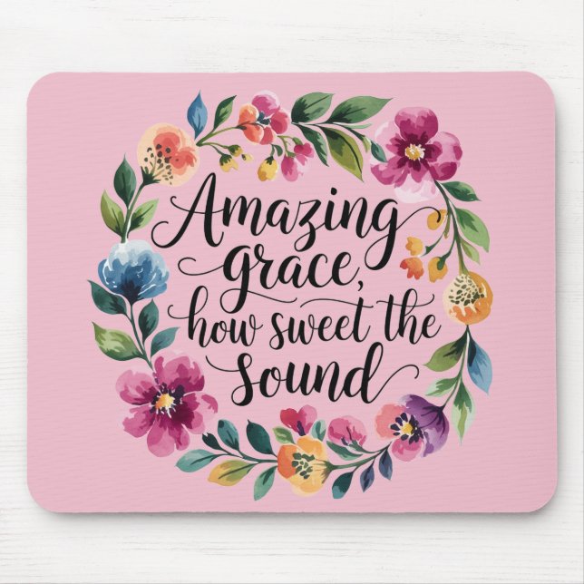 Blommigt Rosa Fantastisk Grace Musmatta (Framsidan)