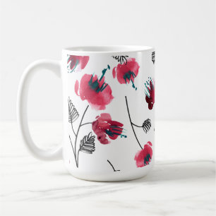 Blommigt Rosa Flowers Wrap-68881 Kaffemugg