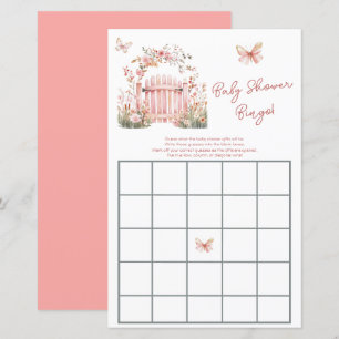 Blommigt Rosa Garden Baby Shower Bingo