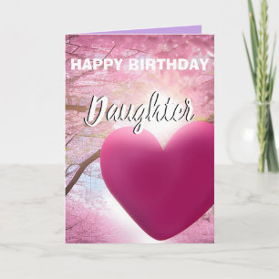 Blommigt Rosa Grattis på födelsedagen Dotter Kort