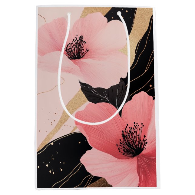 Blommigt Rosa Guld födelsedag (Framsidan)