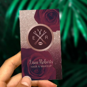 Blommigt rosa guld- Ombre för salong för Visitkort