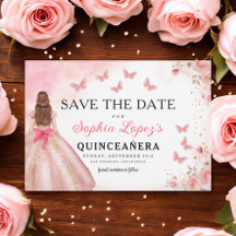 Blommigt Rosa Guld Princess Birthday Quinceanera