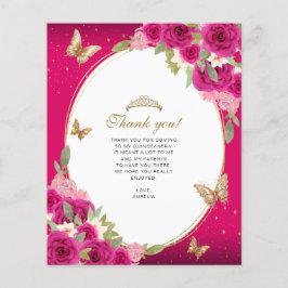 Blommigt Rosa Guld Tiara Butterfly Quinceañera Pho