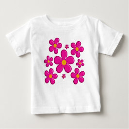 Blommigt rosa inslag t-shirt