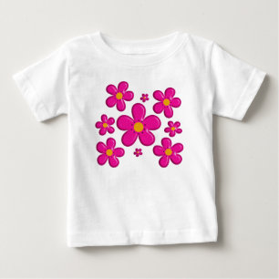 Blommigt rosa inslag t-shirt