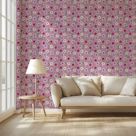 Blommigt Rosa Modern Dianthus & Daisy Handdrad