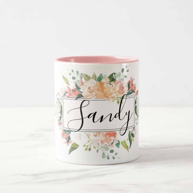 Blommigt Rosa Mugg (Center)