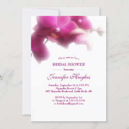 Blommigt Rosa Orchid Möhippa Inbjudningar