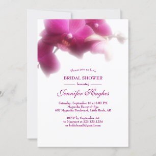 Blommigt Rosa Orchid Möhippa Inbjudningar