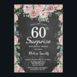 Blommigt Rosa Peonies Surprise 60:e födelsedagen Inbjudningar<br><div class="desc">Blommigt Rosa Peonies Surprise 60:e födelsedagsinbjudan till kvinnor. Vattenfärgad Blommigt blomma. Elegant Rosa ros och Peony Flowers. Vuxen Birthday. Bakgrund för kalkbord. Black and White. 13:e 15:e 16:e 18:e 20:e 30:e 40:e 60:e 70:e 80:e 90:e 100:e, alla åldrar. Om du vill göra ytterligare anpassningar klickar du på knappen "Anpassa" och...</div>