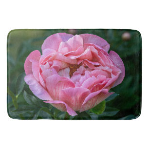 Blommigt Rosa Peony Photography Badrumsmatta