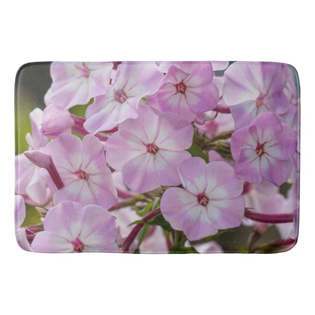 Blommigt Rosa Phlox-foto Badrumsmatta (Framsidan)