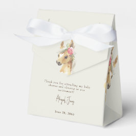 Blommigt Rosa Pony & Cow Baby Shower Presentaskar