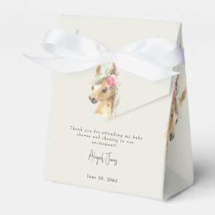Blommigt Rosa Pony & Cow Baby Shower Presentaskar