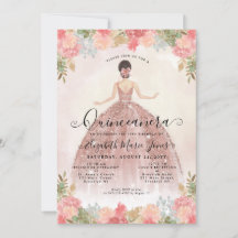 Blommigt  Rosa Princess Birthday Quinceanera