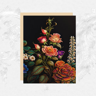 Blommigt Rosa ros Bouquet Artwork Scrapbook Papper