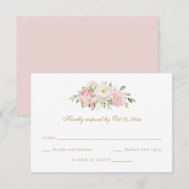 Blommigt  Rosa ros Greenery Bröllop OSA Card Inbjudningar