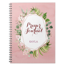 Blommigt Rosa ros Prayer Journal