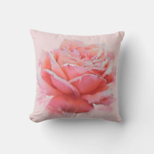 blommigt rosa ros romantisk vattenfärg utomhuskudde