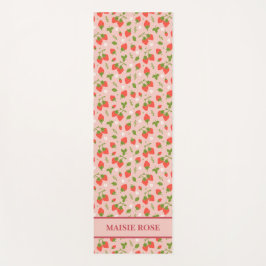 Blommigt Rosa Strawberry Mönster Personlig Kids
