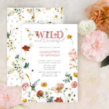 Blommigt Rosa Vild och gravid flicka 1:a födelseda