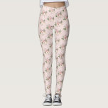 Blommigt rosa vintage vattenfärg leggings<br><div class="desc">Vattenfärgen blommigt rosa vintage . En del av en samling.</div>