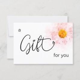 *~* Blommigt Rosa Watercolor Daisy Heart Minimalis