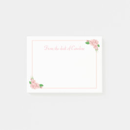 Blommigt Rosa & White Flowers - Shabby chic, Land Post-it Block