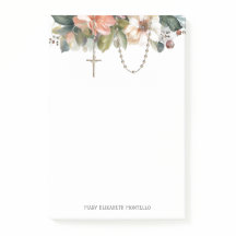 Blommigt Rosary Religiösa Catholik Prayer