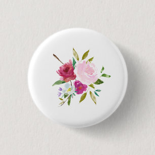Blommigt Round Button Bouquet Knapp
