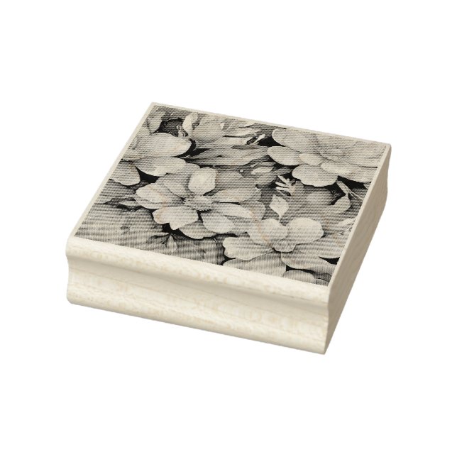 Blommigt Rubber Frimärke Stämpel (Stämpel)