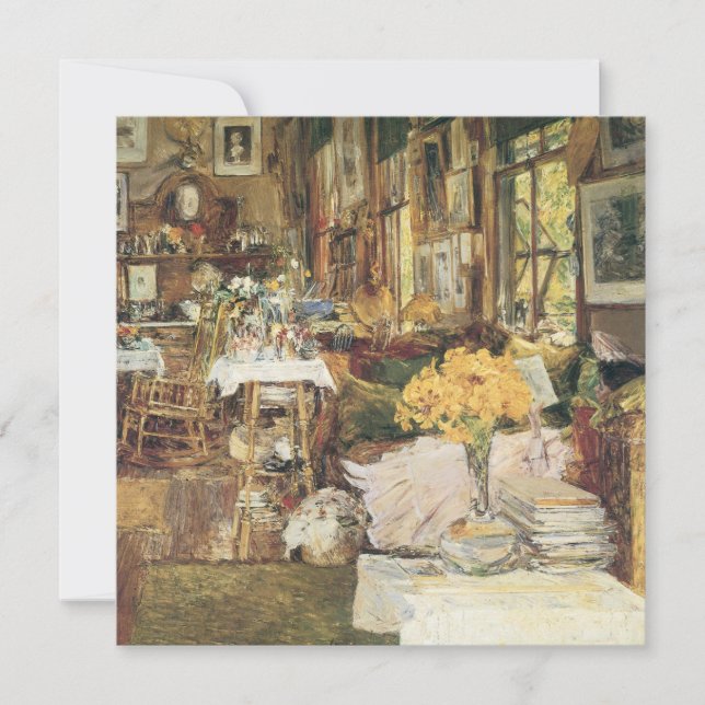 Blommigt rum av Childe Hassam, Vintage Fine Art (Framsida)