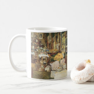 Blommigt rum av Childe Hassam, Vintage Fine Art Kaffemugg