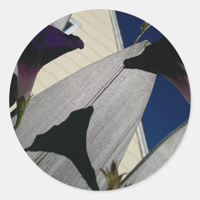 Blommigt Runt Klistermärke (Framsida)