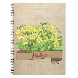 Blommigt Rustic Fall Inspire School Anteckningsbok