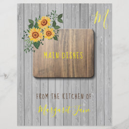 Blommigt Rustic farmhouse Recept Organizer-delare