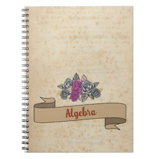 Blommigt Rustic Inspire School Anteckningsbok