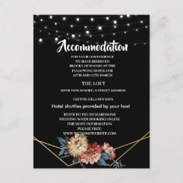 Blommigt Rustic Magnolia String LightAccommodation Meddelande Vykort