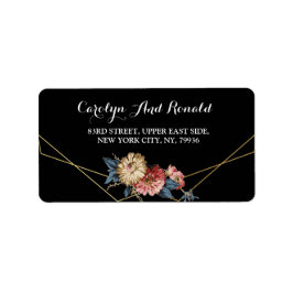 Blommigt Rustic Magnolia String Ljus Adressetikett