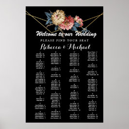 Blommigt Rustic Magnolia String Ljus Poster