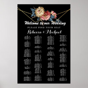 Blommigt Rustic Magnolia String Ljus Poster