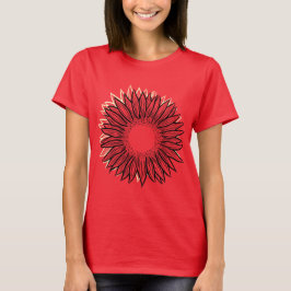 Blommigt Rustic Solros Hand plockade T Shirt