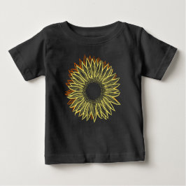 Blommigt Rustic Solros Light Hand plockade T Shirt