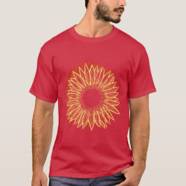 Blommigt Rustic Solros Light Hand plockade T Shirt